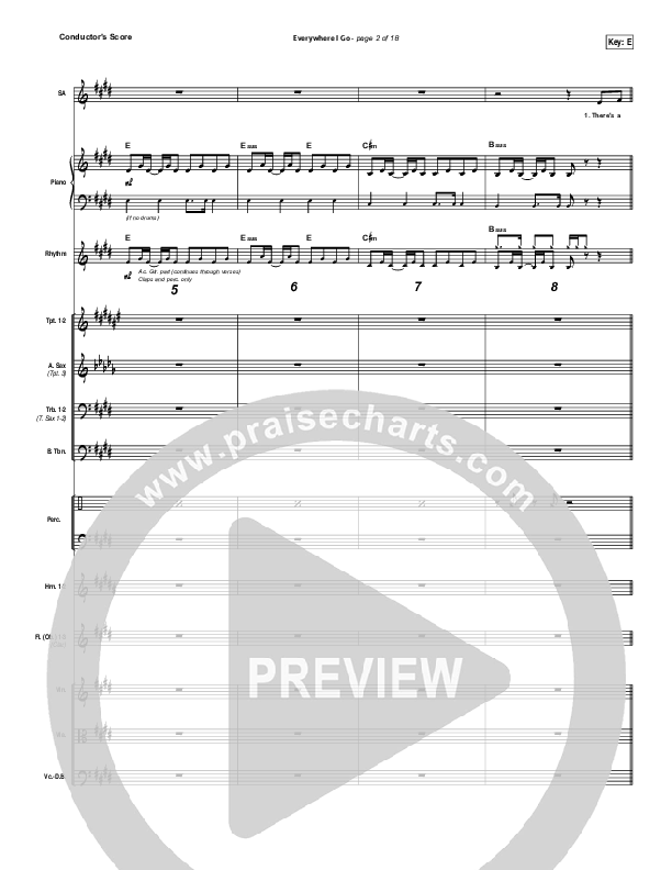 Everywhere I Go Sheet Music PDF (Tim Timmons) - PraiseCharts