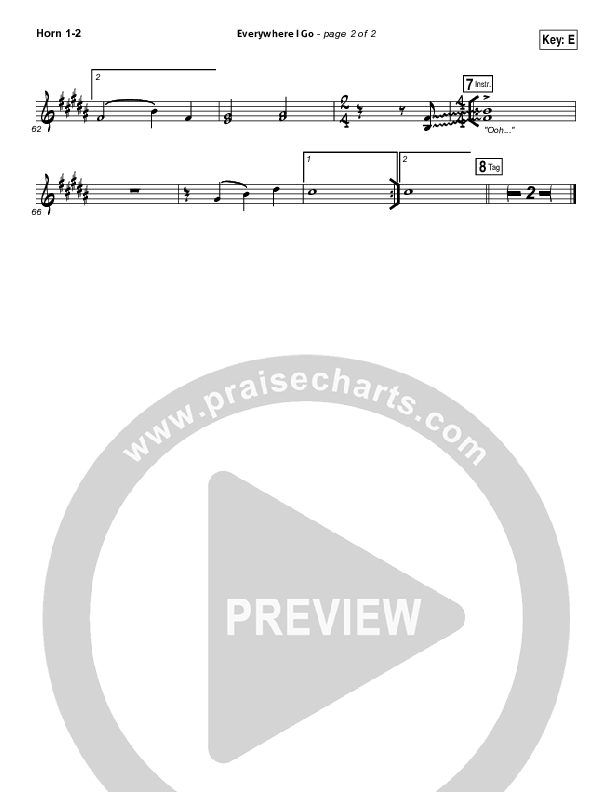 Everywhere I Go French Horn 1/2 (Tim Timmons)