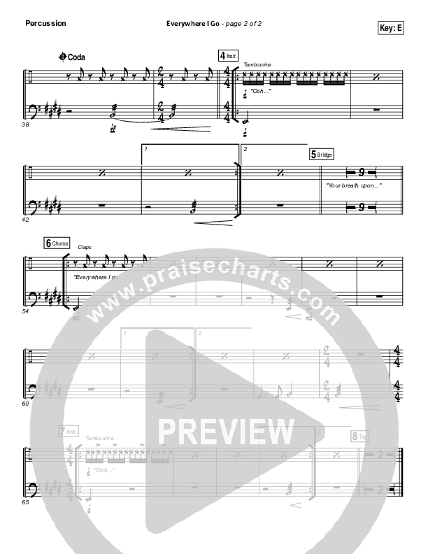 Everywhere I Go Percussion (Tim Timmons)