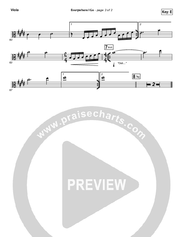 Everywhere I Go Viola (Tim Timmons)