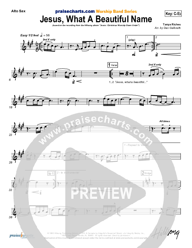 Jesus What A Beautiful Name Wind Pack (Hillsong Worship)