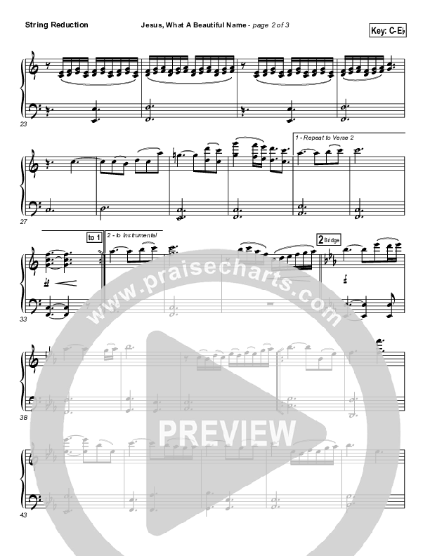 Jesus What A Beautiful Name Synth Strings (Hillsong Worship)