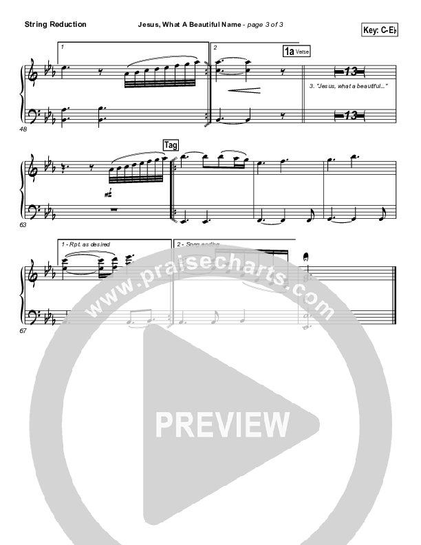 Jesus What A Beautiful Name Synth Strings (Hillsong Worship)