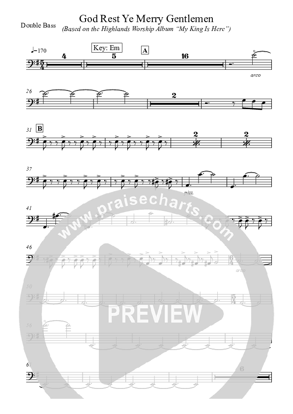 God Rest Ye Merry Gentlemen Double Bass (Highlands Worship)