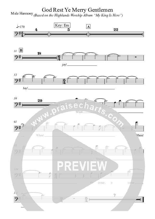 God Rest Ye Merry Gentlemen Male Harmony (Highlands Worship)