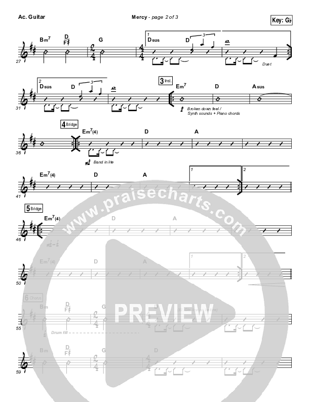 Mercy Acoustic Guitar (Amanda Lindsey Cook)