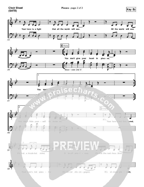 Pieces Choir Sheet (SATB) (Amanda Lindsey Cook)