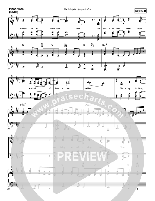 Hallelujah Piano/Vocal (Hillsong Worship)