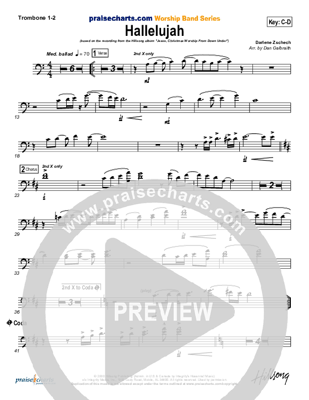 Hallelujah Trombone 1/2 (Hillsong Worship)