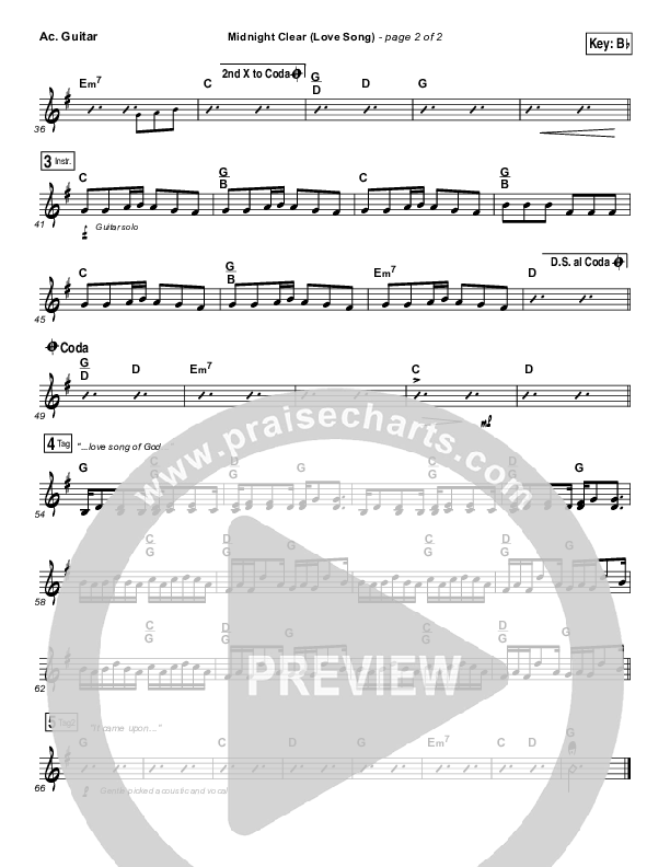 Midnight Clear (Love Song) Acoustic Guitar (Chris Tomlin)