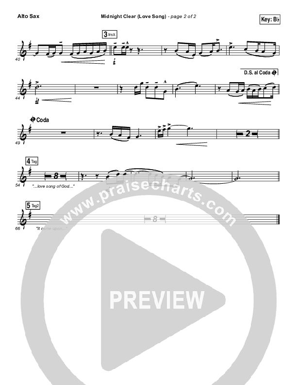 Midnight Clear (Love Song) Alto Sax (Chris Tomlin)