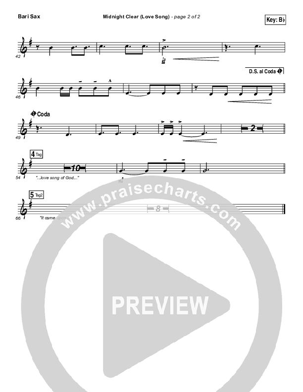 Midnight Clear (Love Song) Bari Sax (Chris Tomlin)