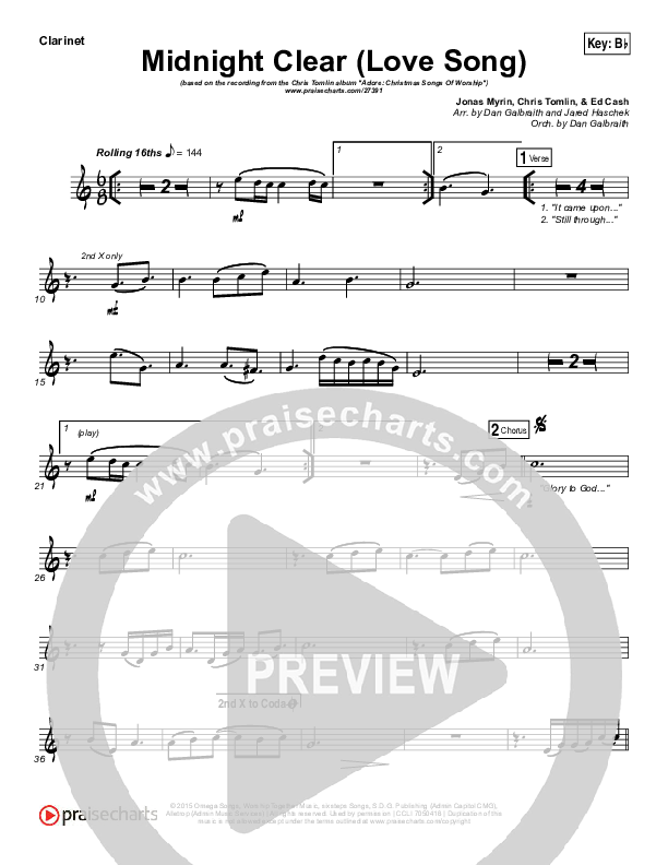 Midnight Clear (Love Song) Wind Pack (Chris Tomlin)