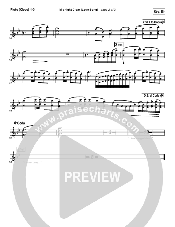 Midnight Clear (Love Song) Flute/Oboe 1/2/3 (Chris Tomlin)