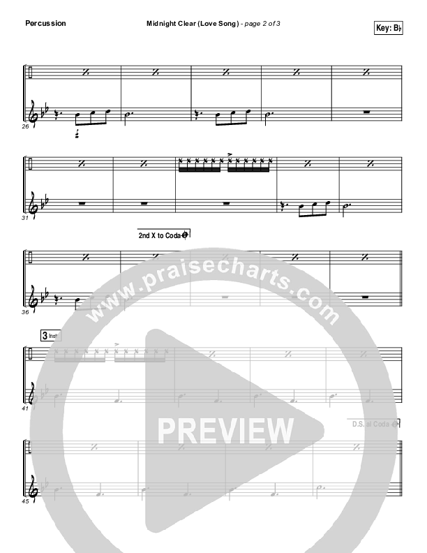 Midnight Clear (Love Song) Percussion (Chris Tomlin)