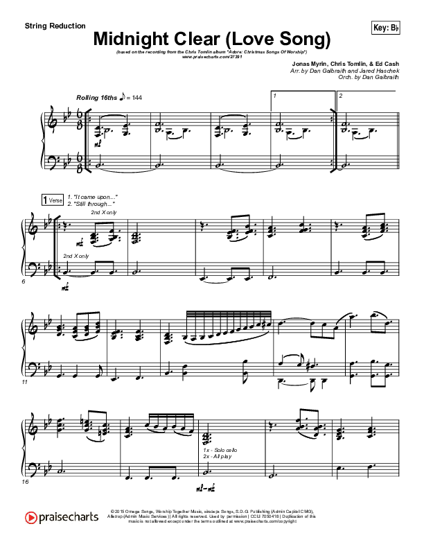 Midnight Clear (Love Song) String Pack (Chris Tomlin)