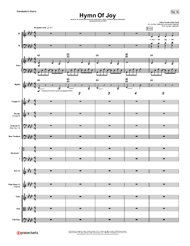 Hymn Of Joy Conductor's Score (Chris Tomlin)