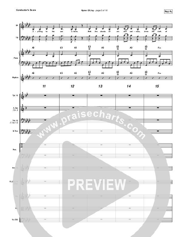 Hymn Of Joy Conductor's Score (Chris Tomlin)