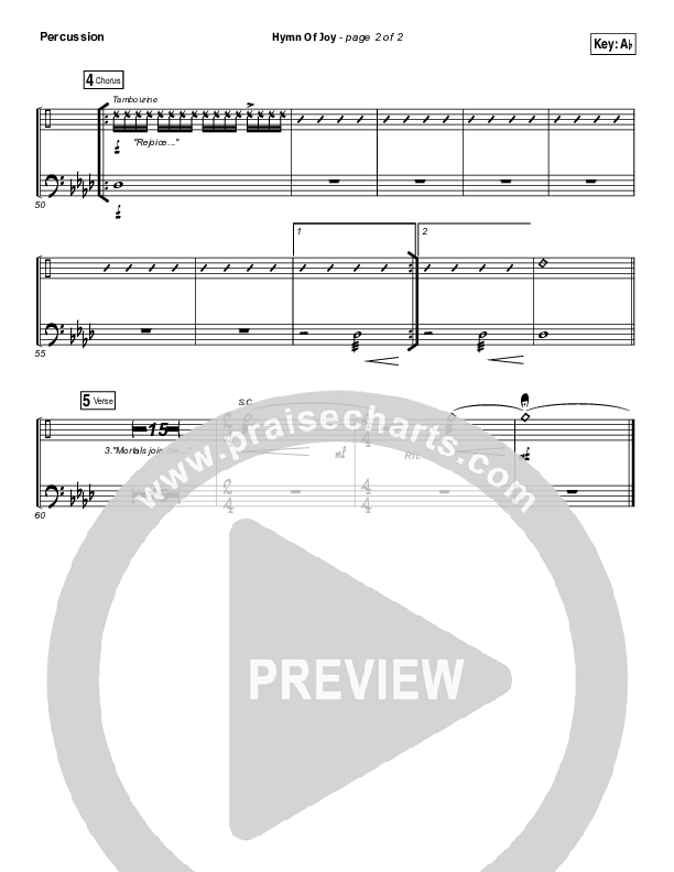 Hymn Of Joy Percussion (Chris Tomlin)