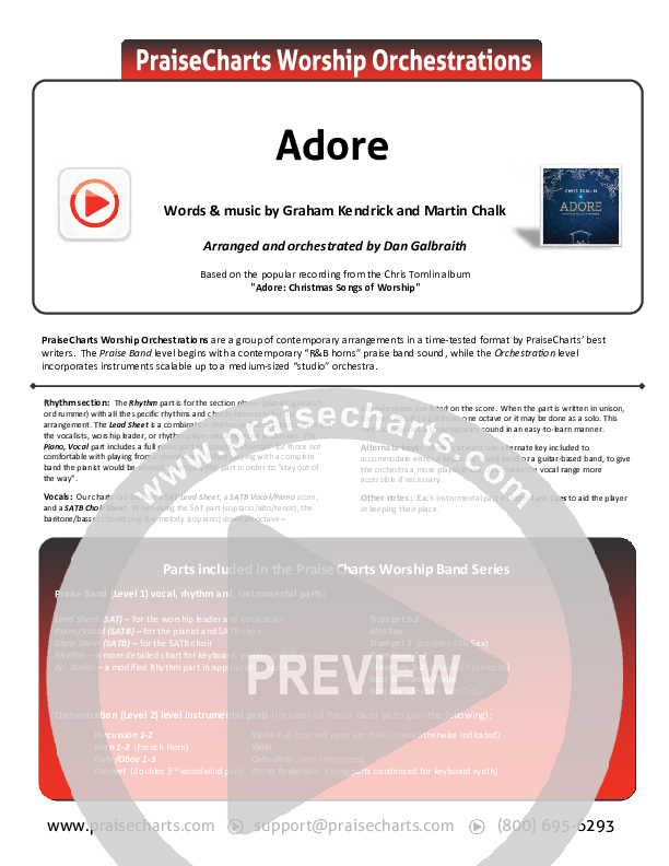 Adore Cover Sheet (Chris Tomlin)