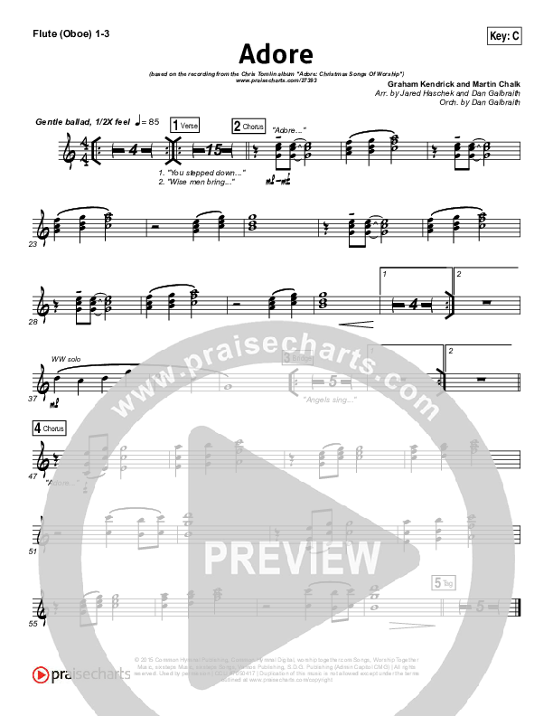 Adore Flute/Oboe 1/2/3 (Chris Tomlin)