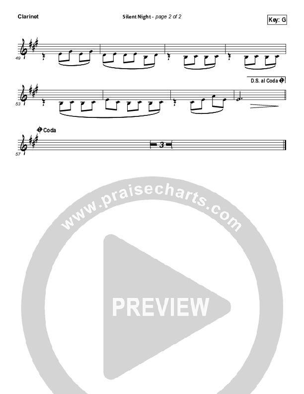 Silent Night Clarinet (Chris Tomlin / Kristyn Getty)