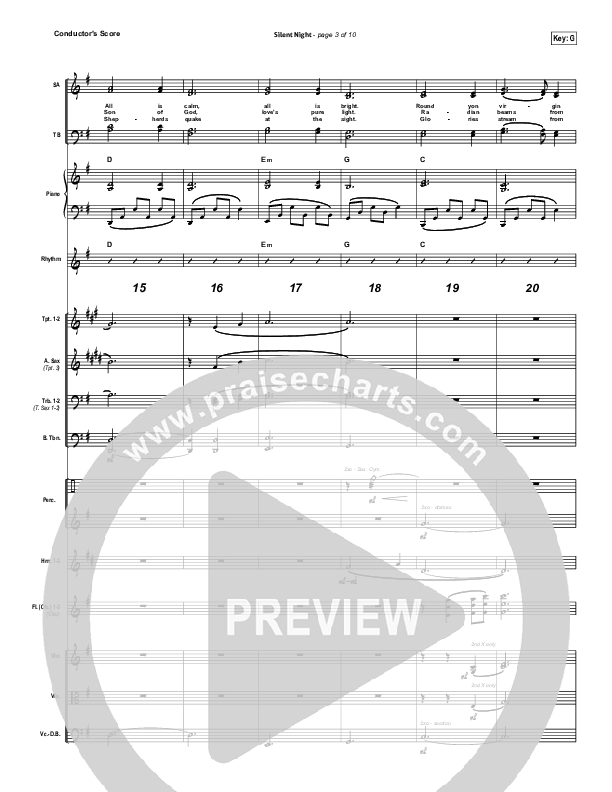 Silent Night Conductor's Score (Chris Tomlin / Kristyn Getty)