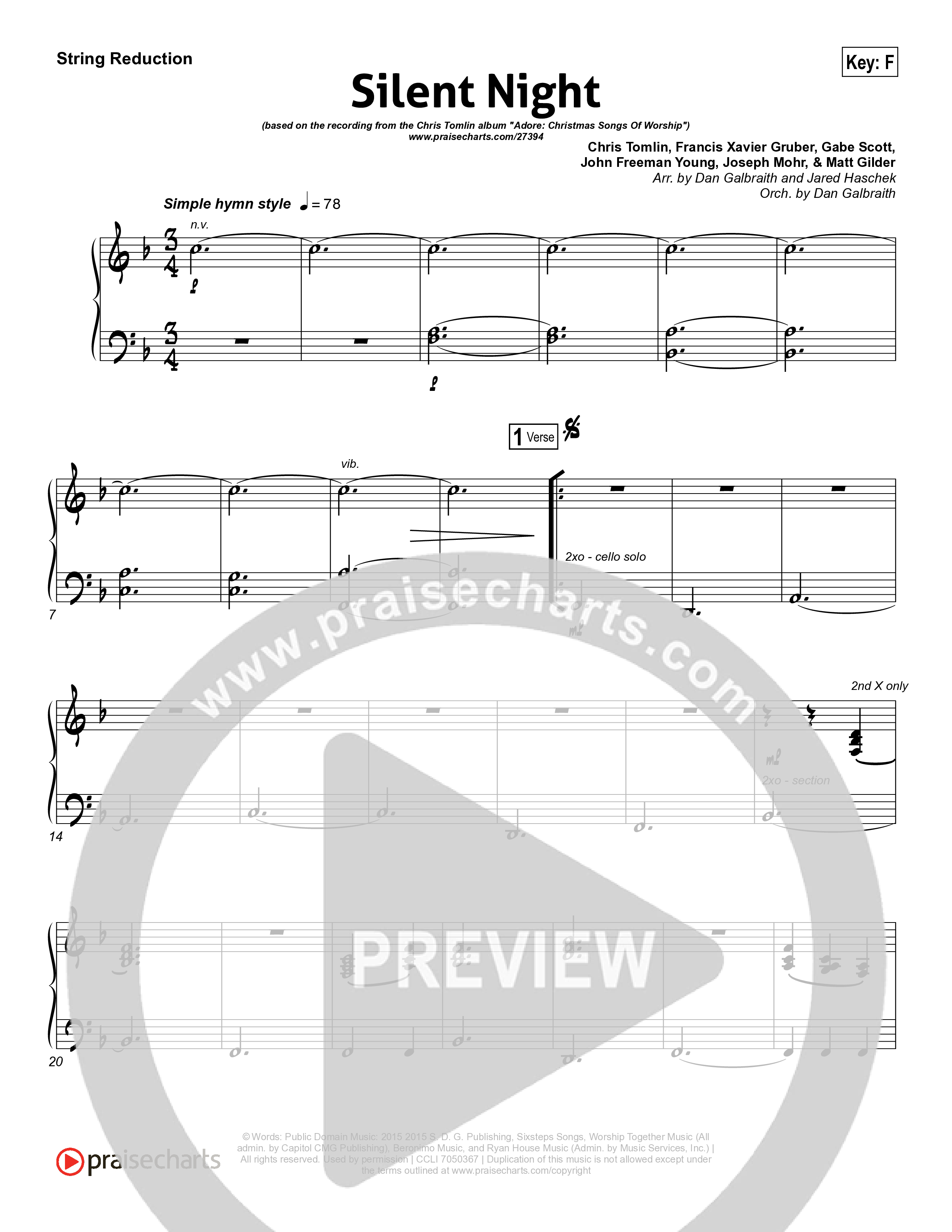 Silent Night String Reduction (Chris Tomlin / Kristyn Getty)