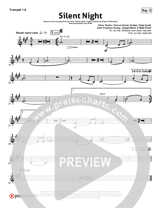 Silent Night Trumpet 1,2 (Chris Tomlin / Kristyn Getty)