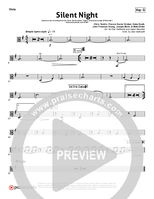 Silent Night Viola (Chris Tomlin / Kristyn Getty)