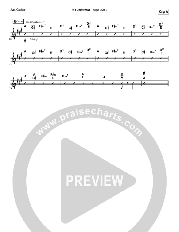 It's Christmas Acoustic Guitar (Chris Tomlin)