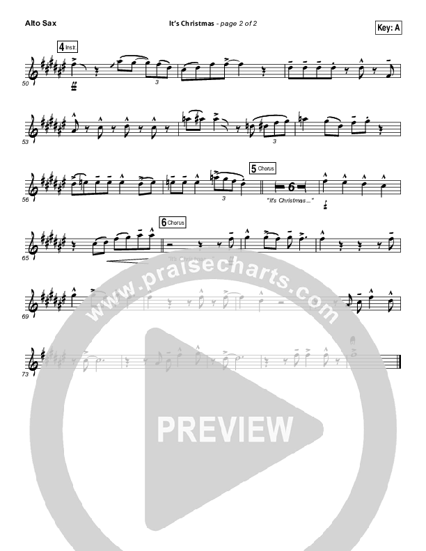 It's Christmas Alto Sax (Chris Tomlin)