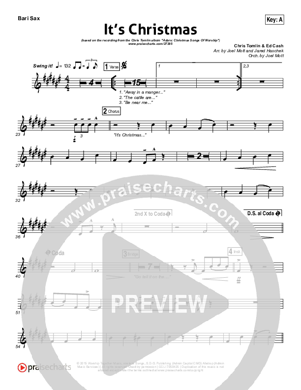 It's Christmas Bari Sax (Chris Tomlin)