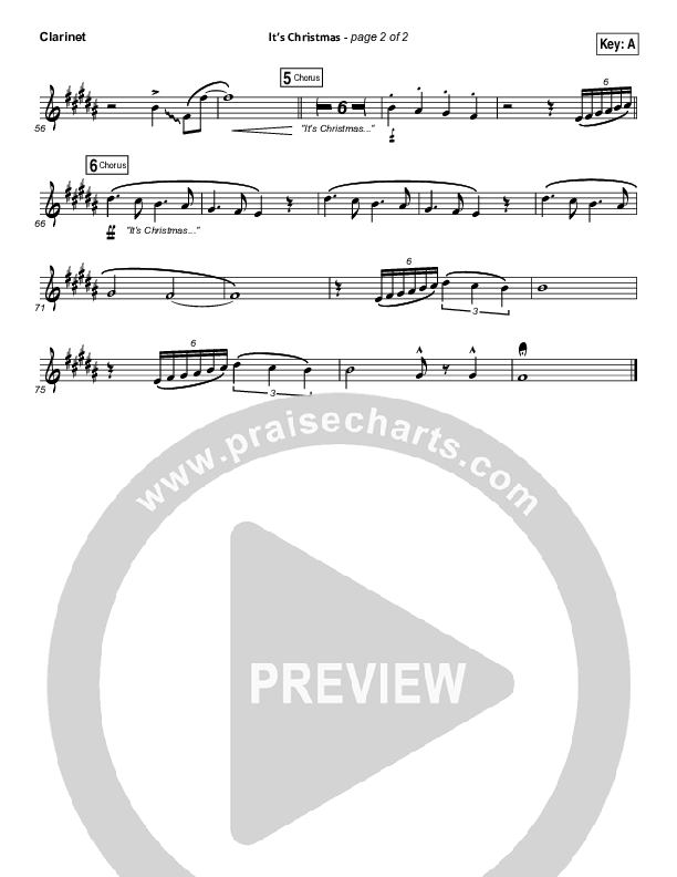 It's Christmas Clarinet (Chris Tomlin)