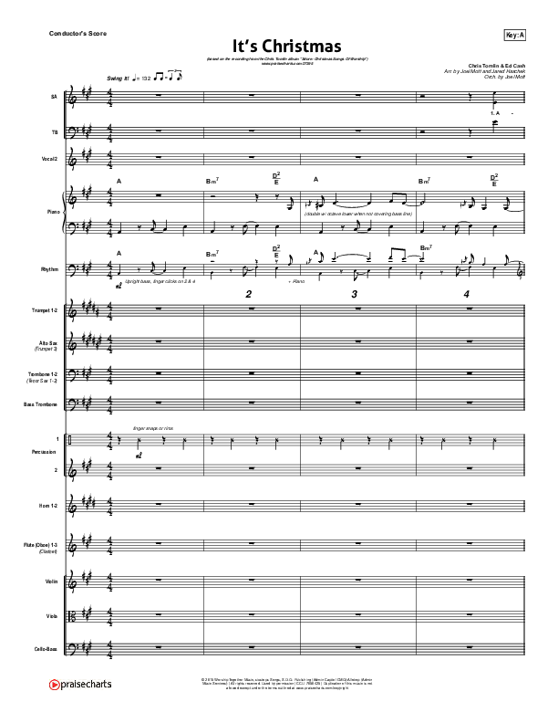 It's Christmas Conductor's Score (Chris Tomlin)