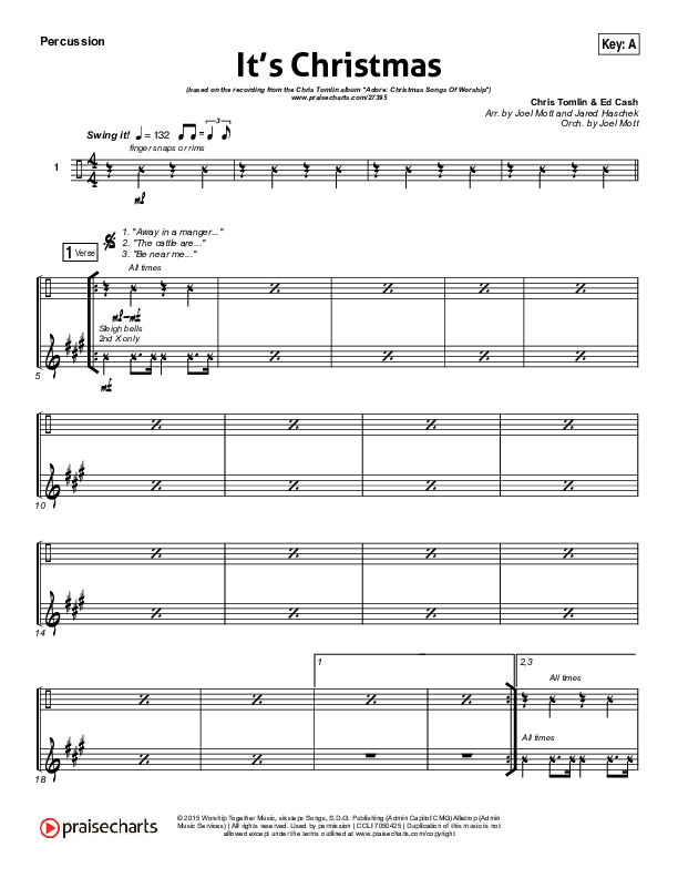It's Christmas Percussion (Chris Tomlin)