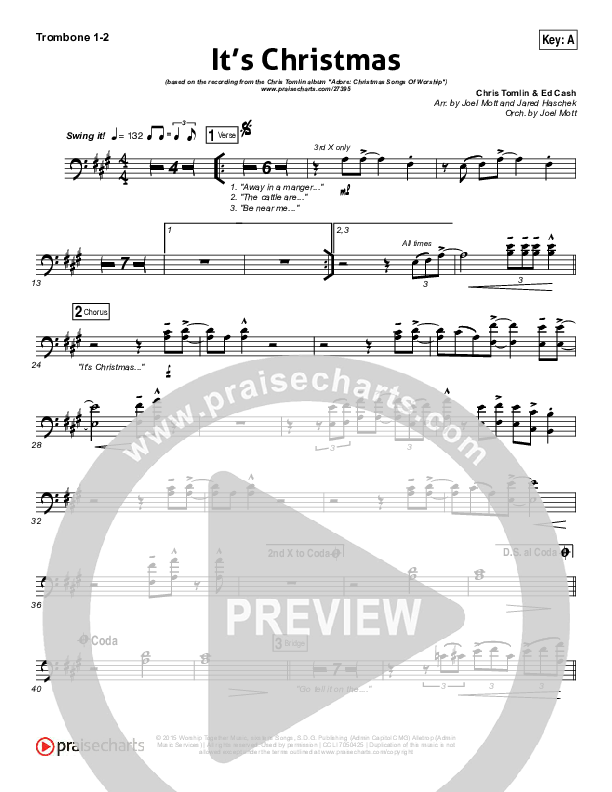 It's Christmas Trombone 1/2 (Chris Tomlin)