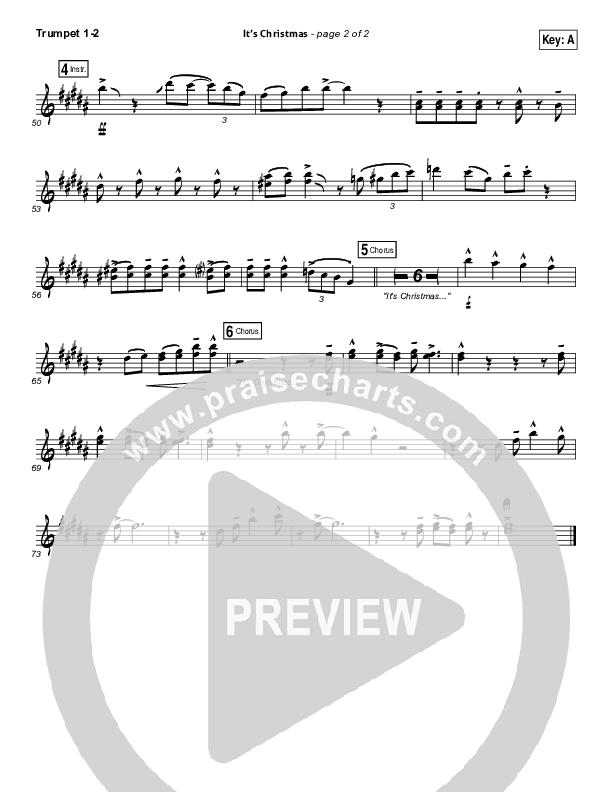 It's Christmas Trumpet 1,2 (Chris Tomlin)