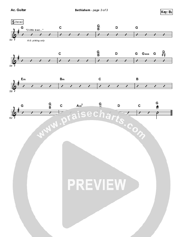 Bethlehem Acoustic Guitar (Chris Tomlin)