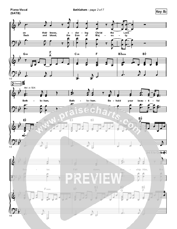 Bethlehem Piano/Vocal & Lead (Chris Tomlin)
