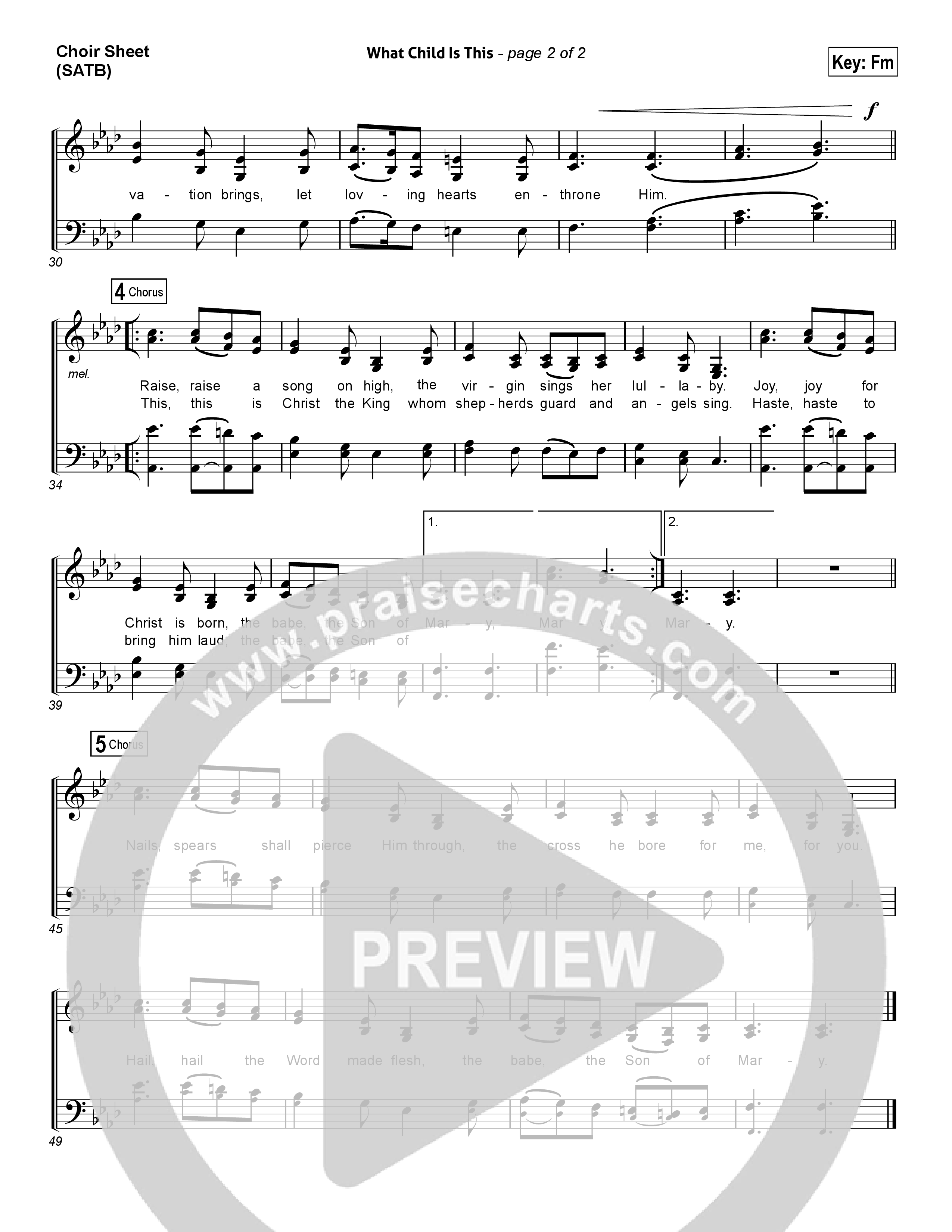 What Child Is This Choir Vocals (SATB) (Chris Tomlin / All Sons & Daughters)