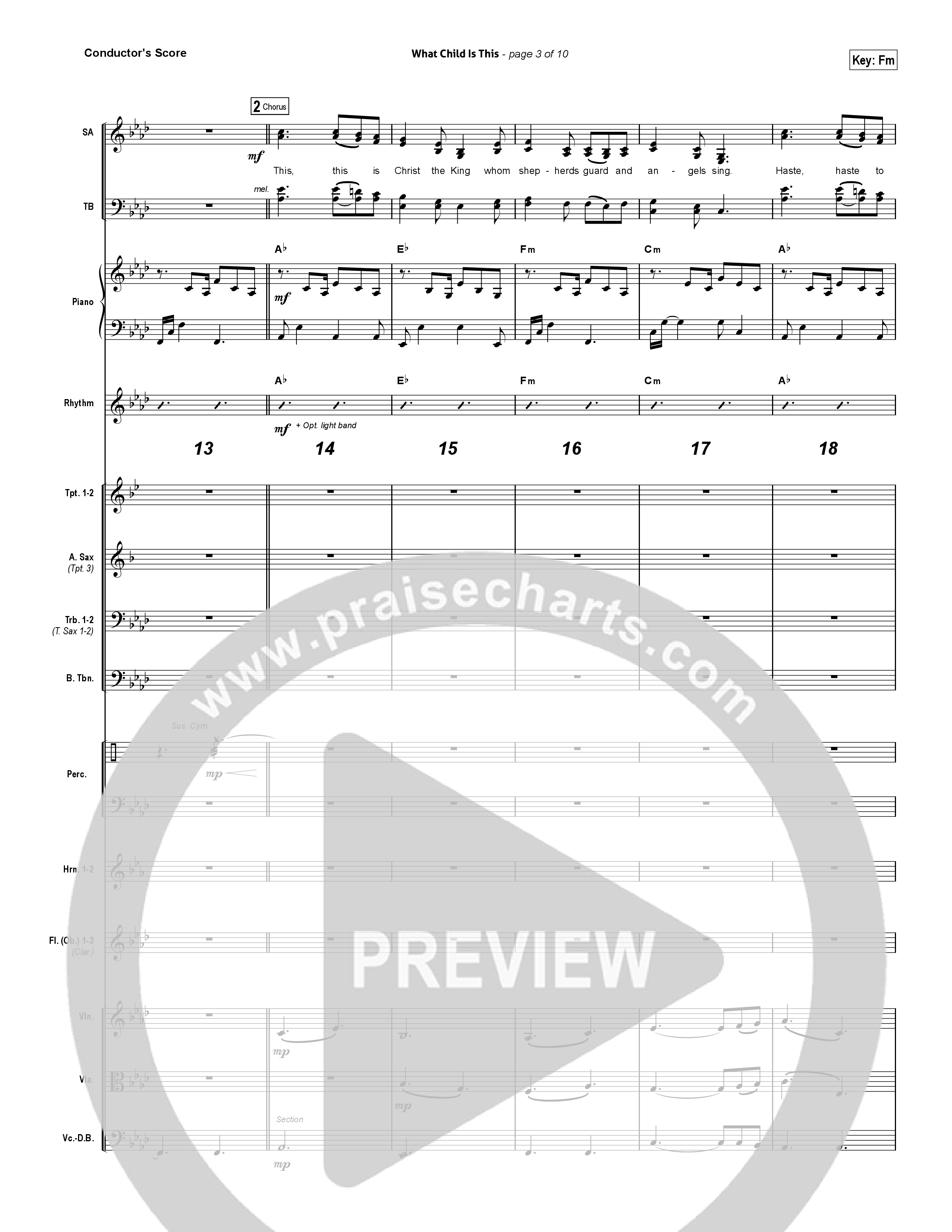 What Child Is This Conductor's Score (Chris Tomlin / All Sons & Daughters)