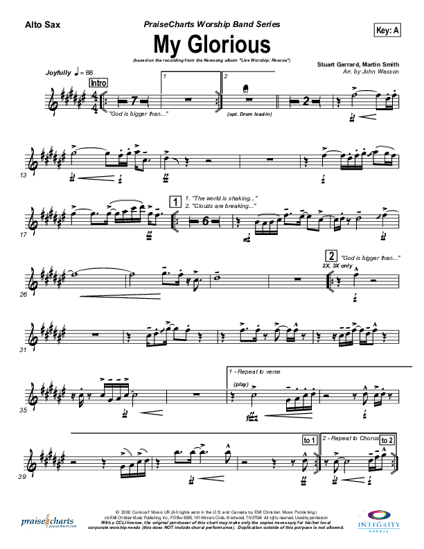 My Glorious Alto Sax (Newsong)