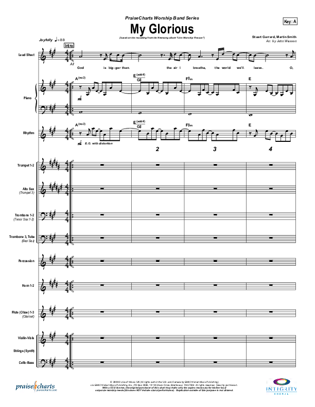 My Glorious Conductor's Score (Newsong)