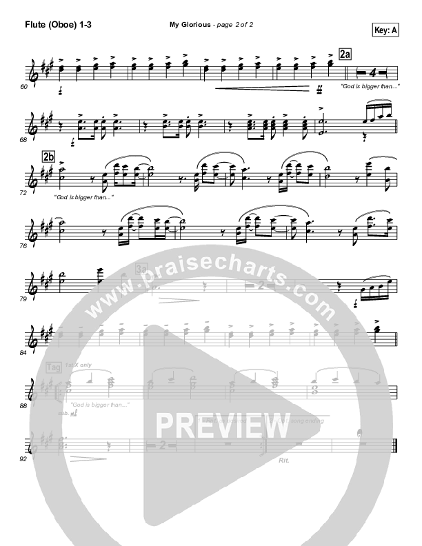 My Glorious Flute/Oboe 1/2/3 (Newsong)