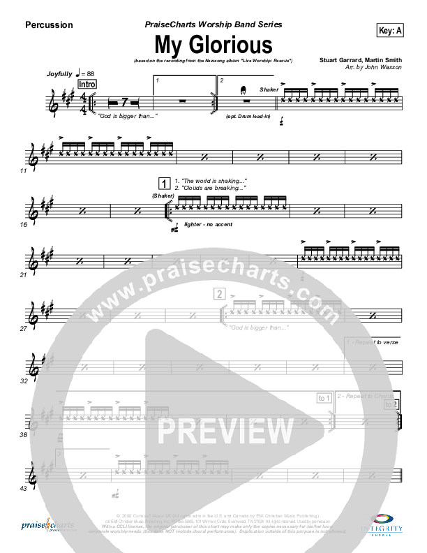 My Glorious Percussion (Newsong)