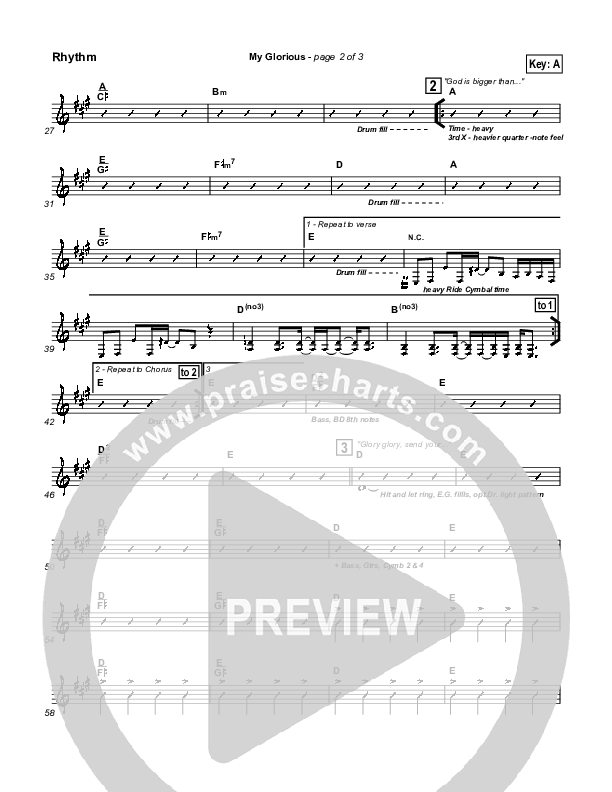 My Glorious Rhythm Chart (Newsong)