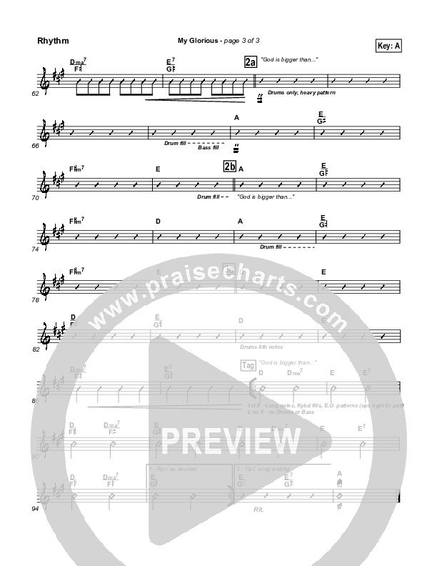 My Glorious Rhythm Chart (Newsong)