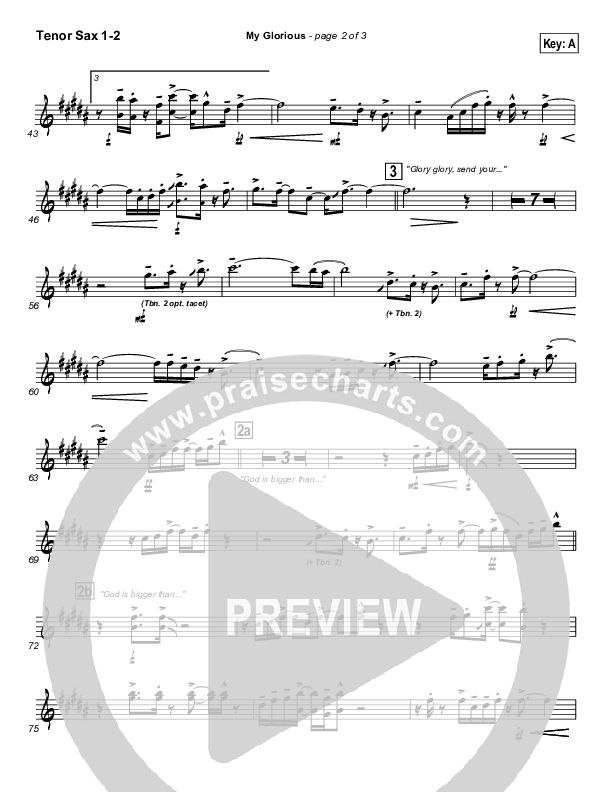 My Glorious Tenor Sax 1/2 (Newsong)