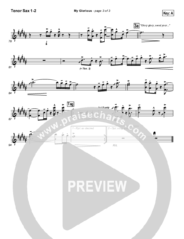 My Glorious Tenor Sax 1/2 (Newsong)